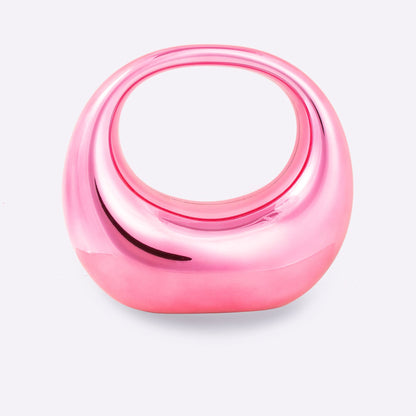 pink acrylic crescent bag handbag,women,front