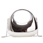 silver small size acrylic crescent bag handbag,women,front