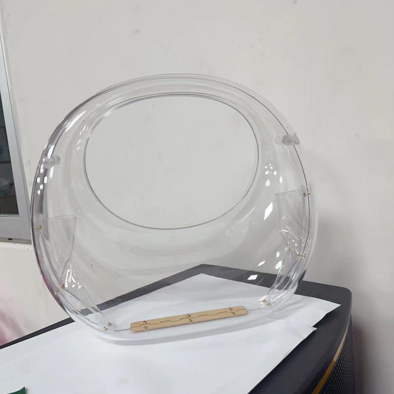 transparent color acrylic crescent bag handbag,women,front