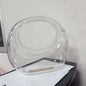 transparent color acrylic crescent bag handbag,women,front