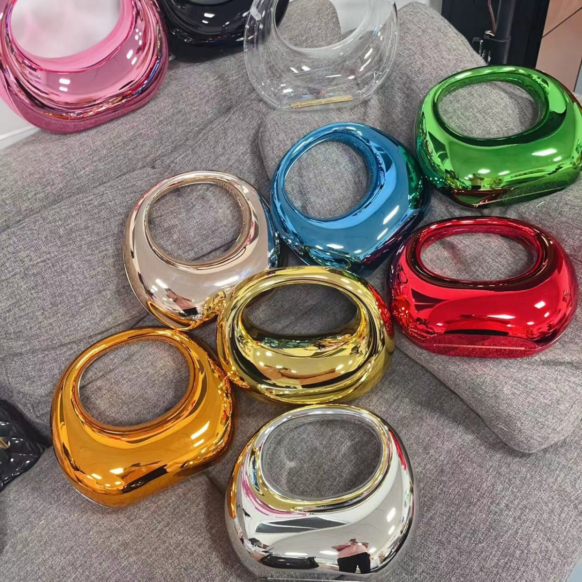 acrylic crescent bag handbag,women,color dispaly