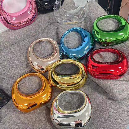 acrylic crescent bag handbag,women,color dispaly