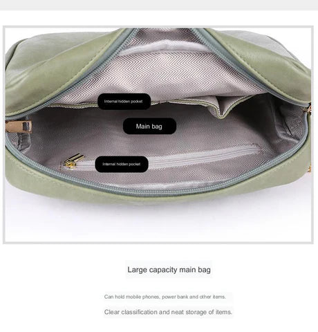 green fanlosn pu leather crossbody bag women,custom,inner