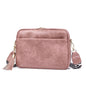 Custom Candy Color Crossbody Bag - Retro Tassel Shoulder Bag with Wide Strap