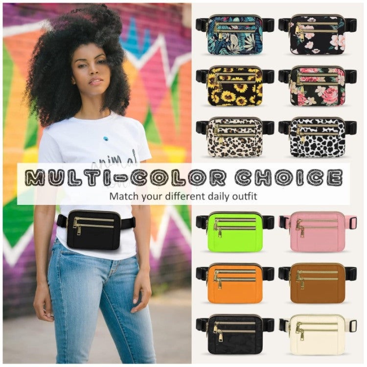 black polyester crossbody chest bag,custom,model display 02