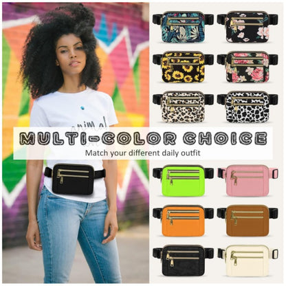 black polyester crossbody chest bag,custom,model display 02