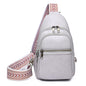 macarons gray pu crossbody chest bag,women,front