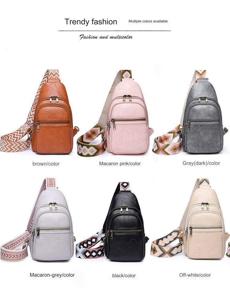 pu crossbody chest bag,women,color display