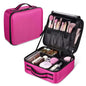 custom pink professional makeup bag organizer case with adjustable compartments
