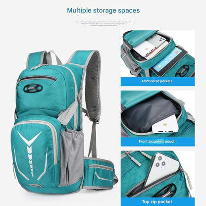 cycling backpack with multiple storage pockets for phone tablet and outdoor gear