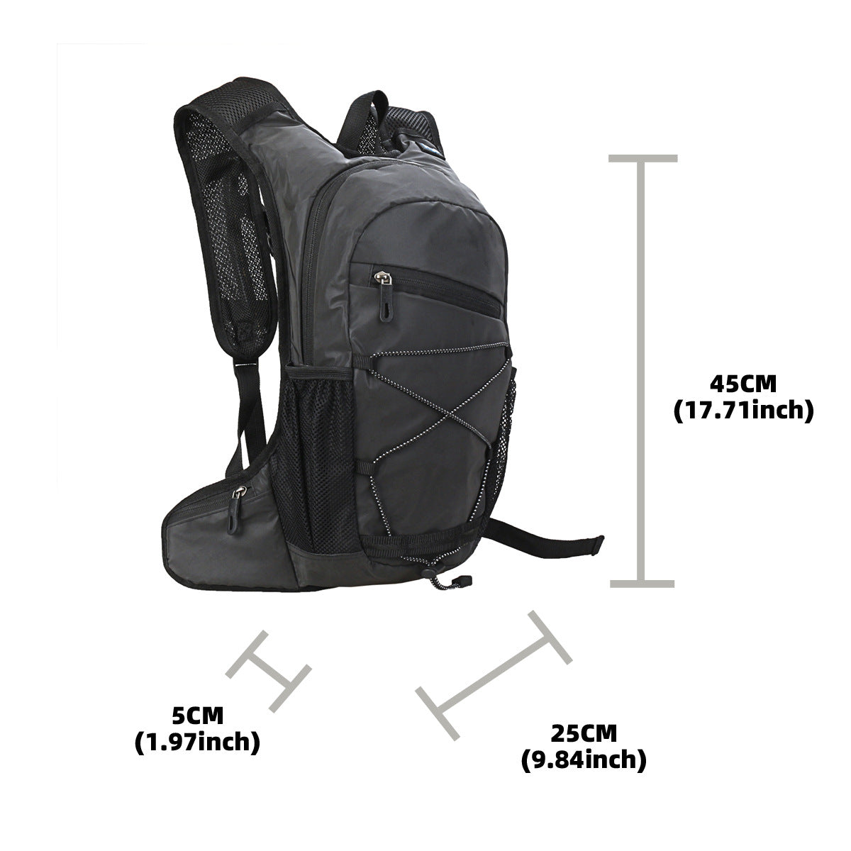 cycling backpack size 45cm with compact lightweight design