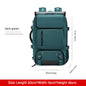 dark green custom travel backpack with storage compartments