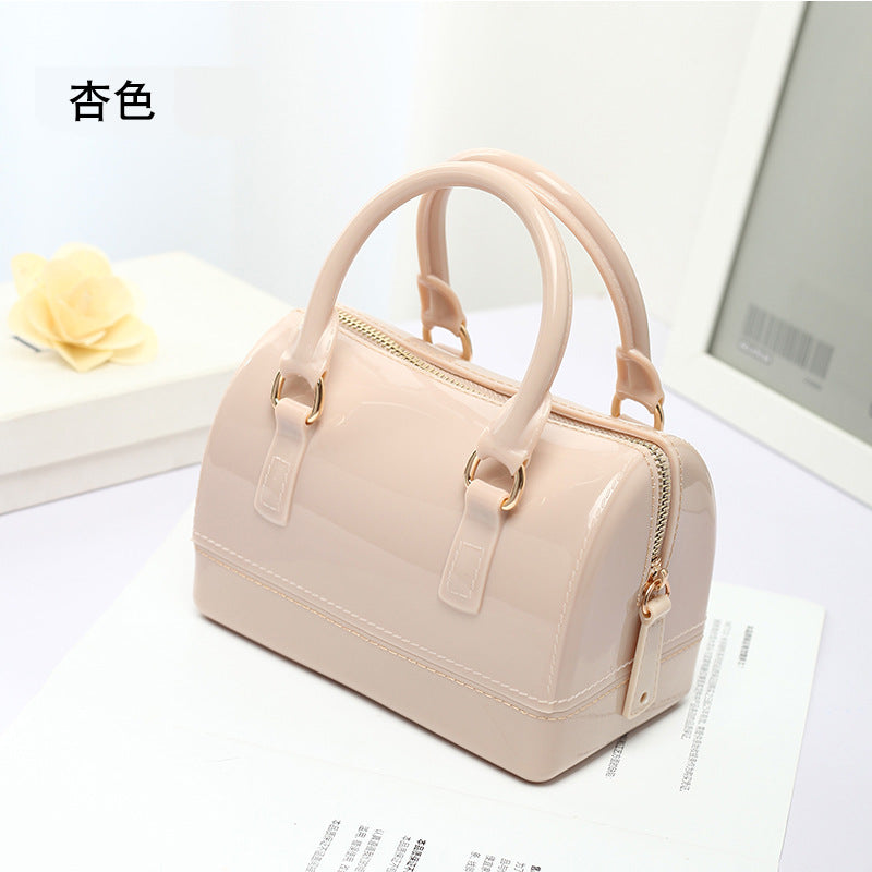 2024 Spring and Summer One Shoulder Crossbody Portable Candy Transparent Mini Mini Pillow Gel Bag