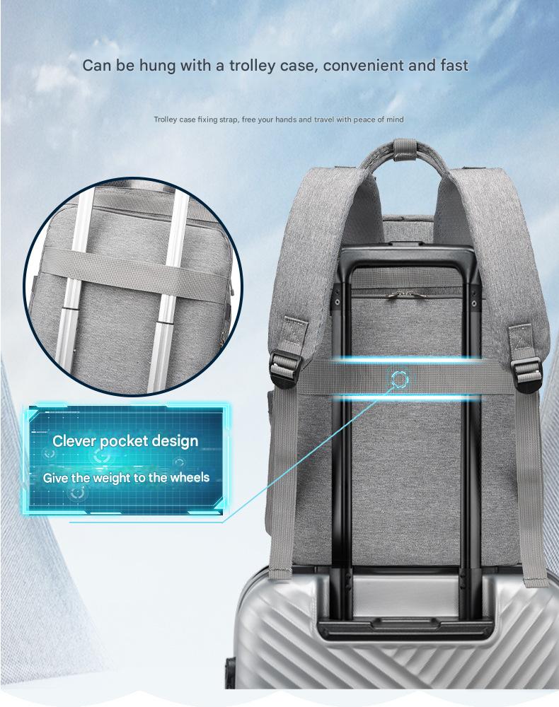 diaper backpack with luggage trolley sleeve