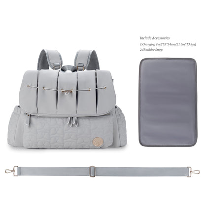 waterproof diaper bag with portable changing pad
