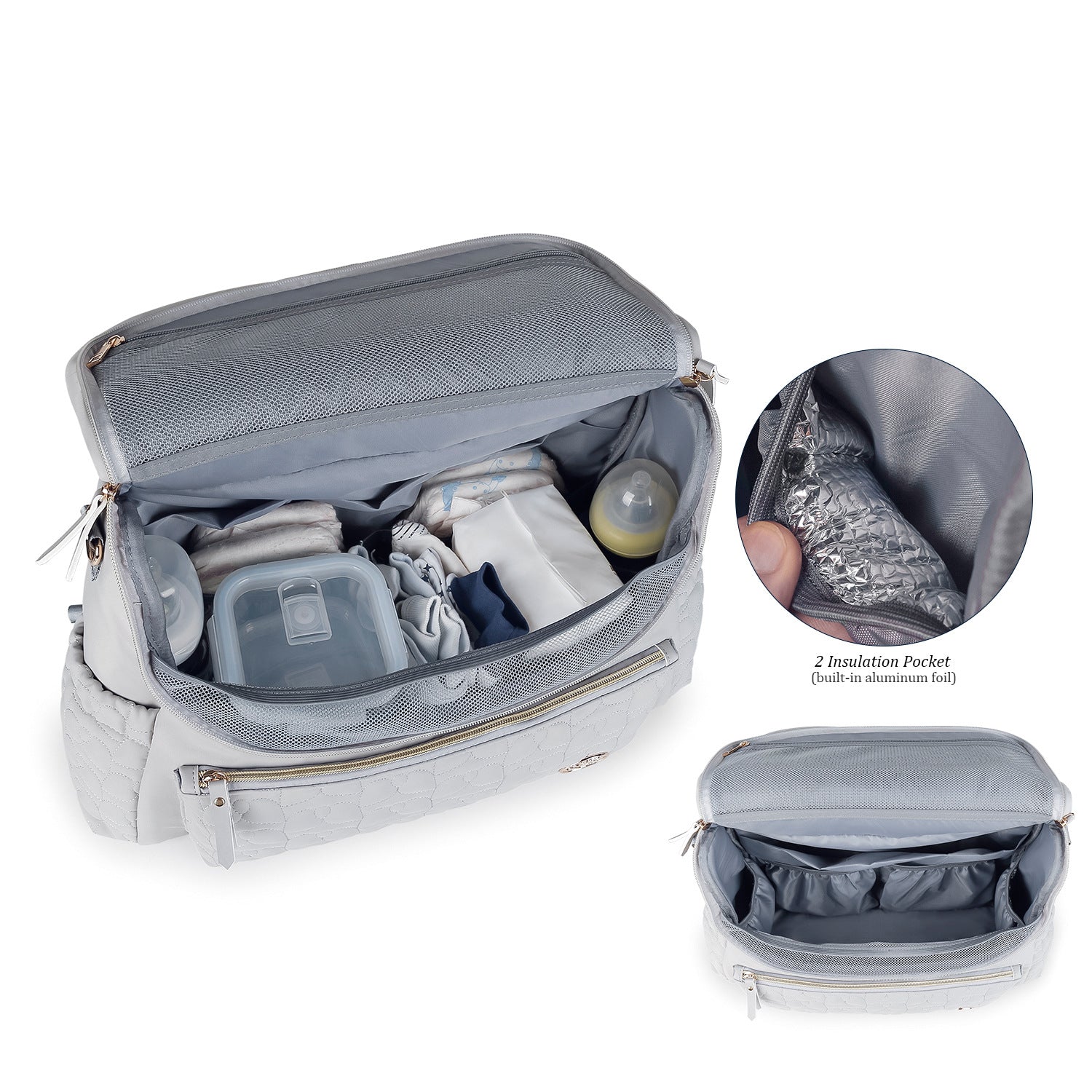 diaper bag with insulated pocket for baby bottles
