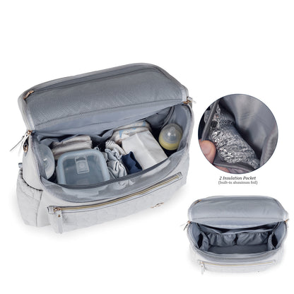 diaper bag with insulated pocket for baby bottles