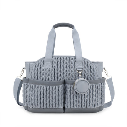 blue polyester diaper handbag bag,women,detail