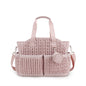 pink polyester diaper handbag bag,women,front 02