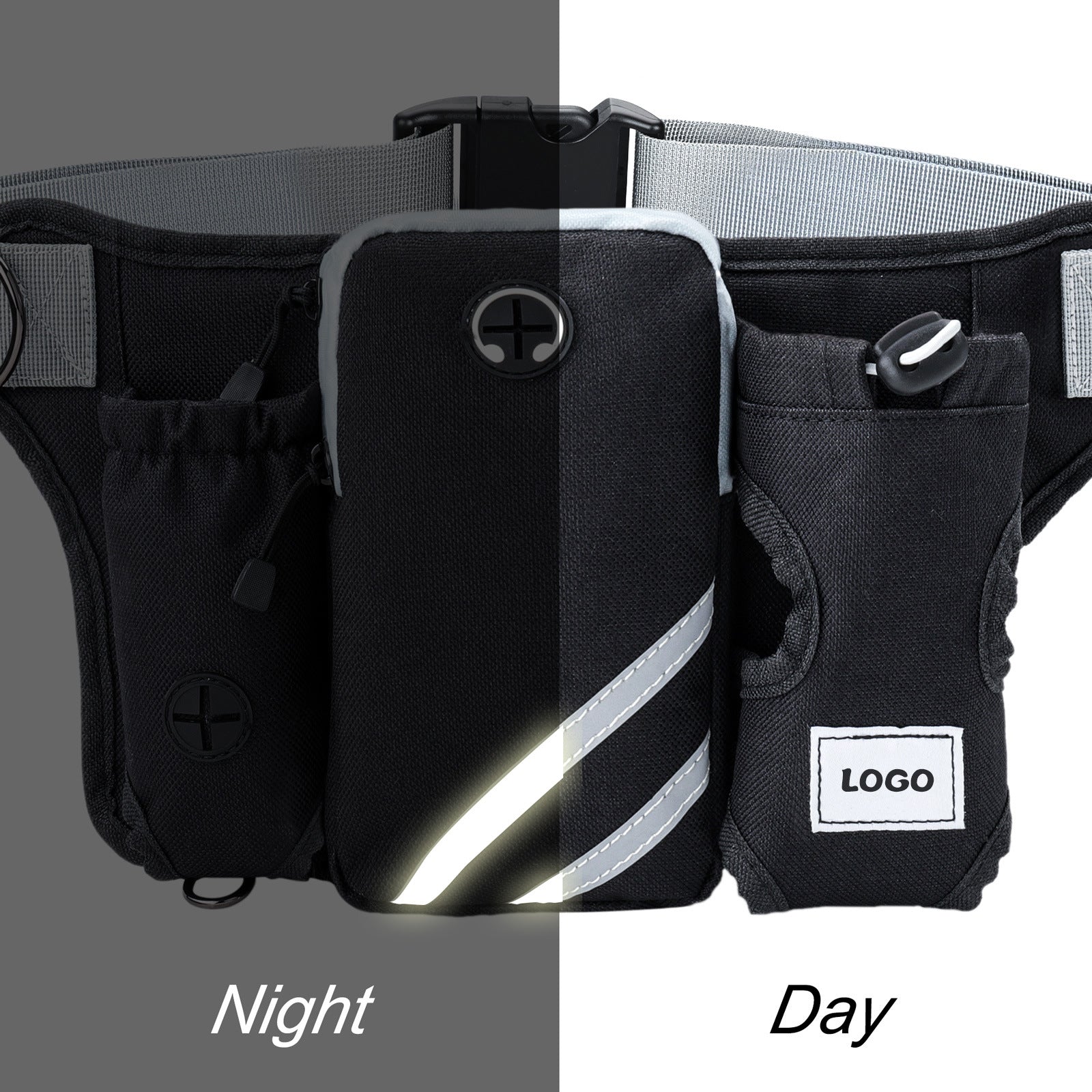black fanlosn dog walking waist bags,custom,front