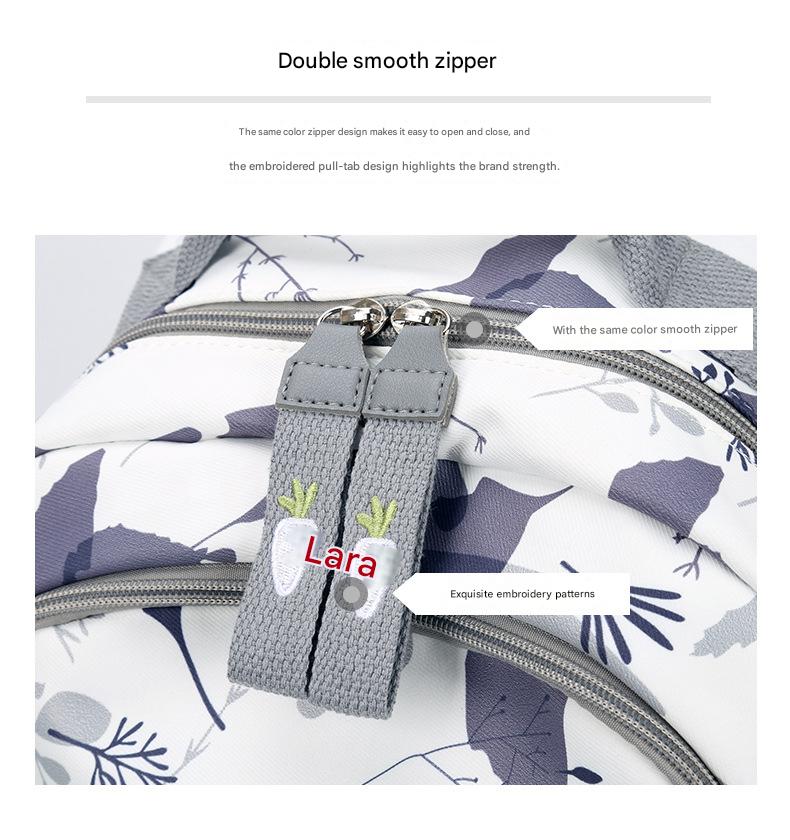 double zipper custom school backpack detail