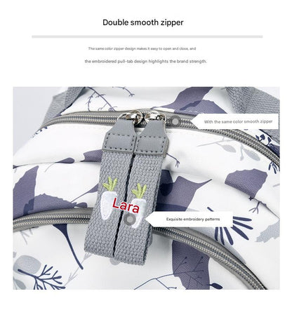 double zipper custom school backpack detail