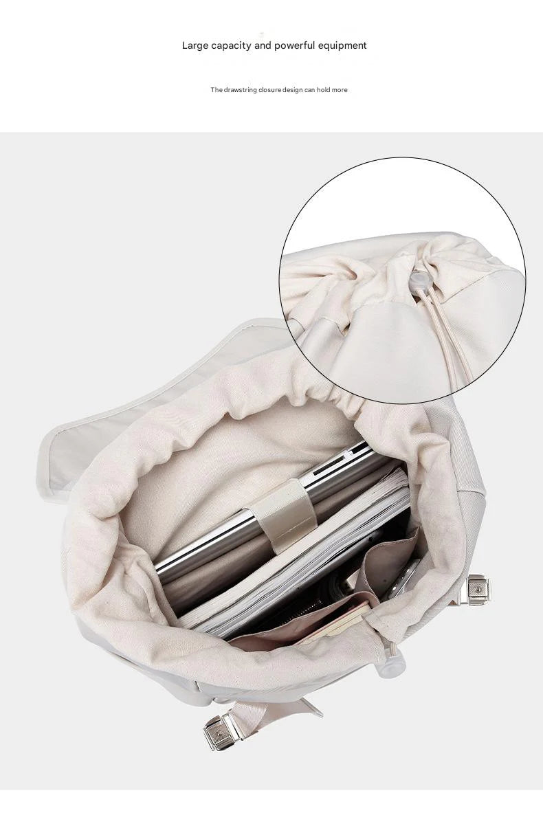 large capacity drawstring backpack interior storage