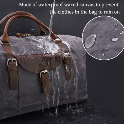 gray men canvas duffel bag,custom,detail 04