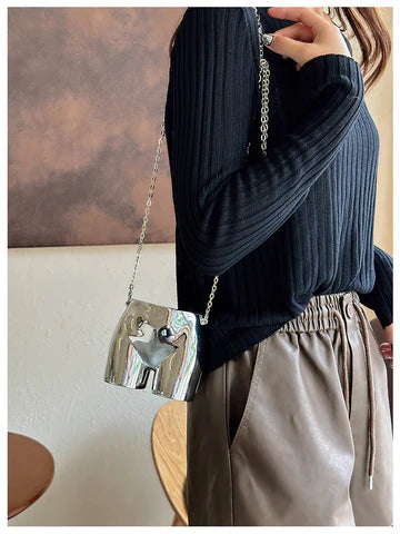 silver fanlosn acrylic evening bag women,custom,model display