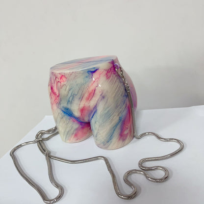 paintings pink fanlosn new chain acrylic evening bag women,custom,front
