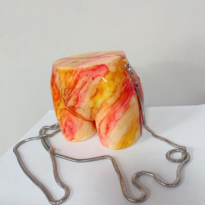 paintings yellow fanlosn new chain acrylic evening bag women,custom,front