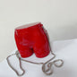 red fanlosn new chain acrylic evening bag women,custom,front