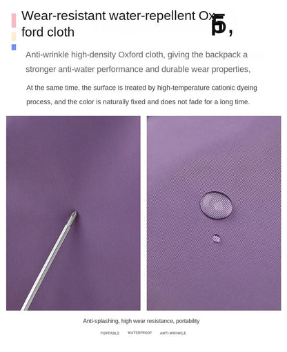 water repellent Oxford fabric used for a lightweight travel duffel bag