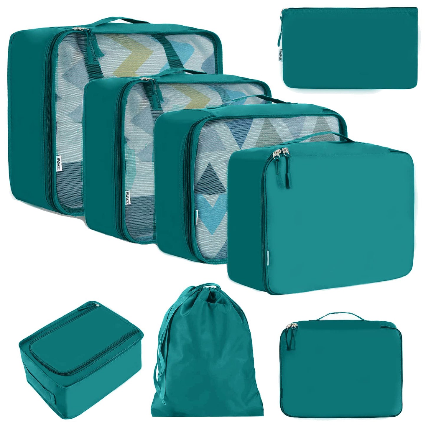 Customized New Product Waterproof Travel Buggy Bag Eight-Piece Set Seven-Piece Clothes Organizer Storage Bag Wash Bag