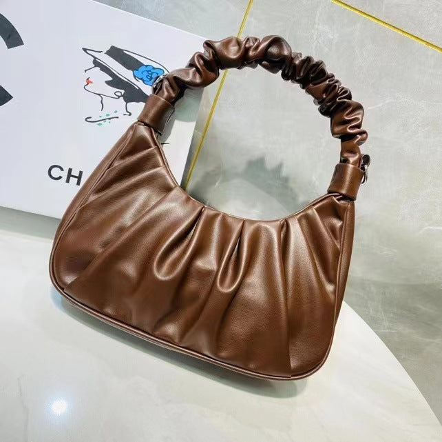 New Cloud Bag Underarm Bag Women's Handbag Advanced Texture Niche Design Fashionable All-Match Casual Pleated