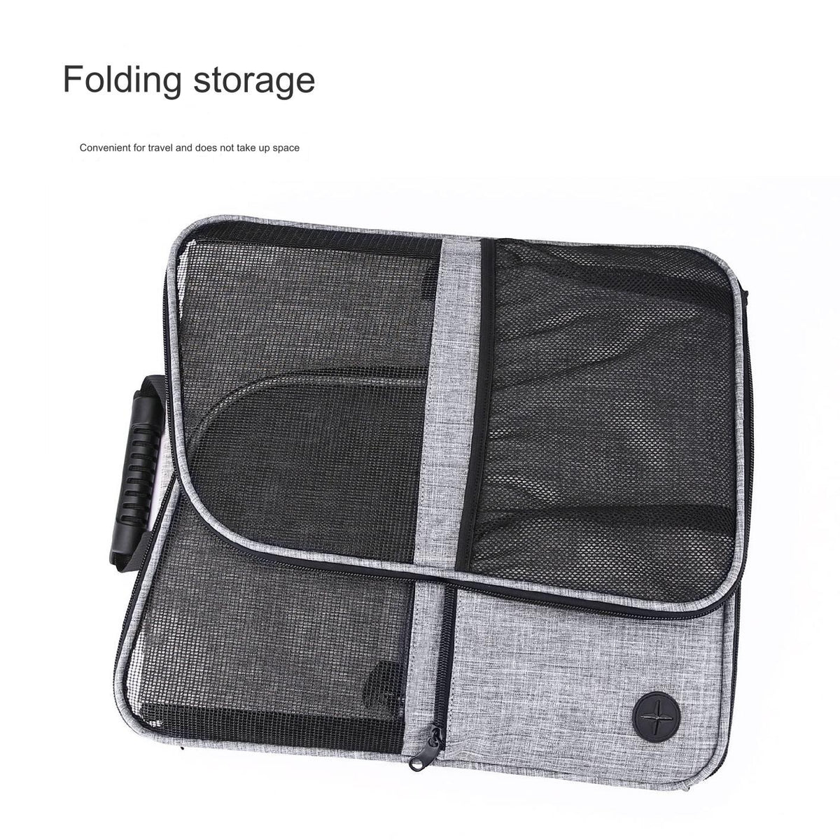 foldable expandable pet carrier backpack collapsed flat for compact storage and easier transport