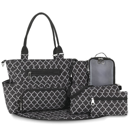 Geometry diaper bag tote set