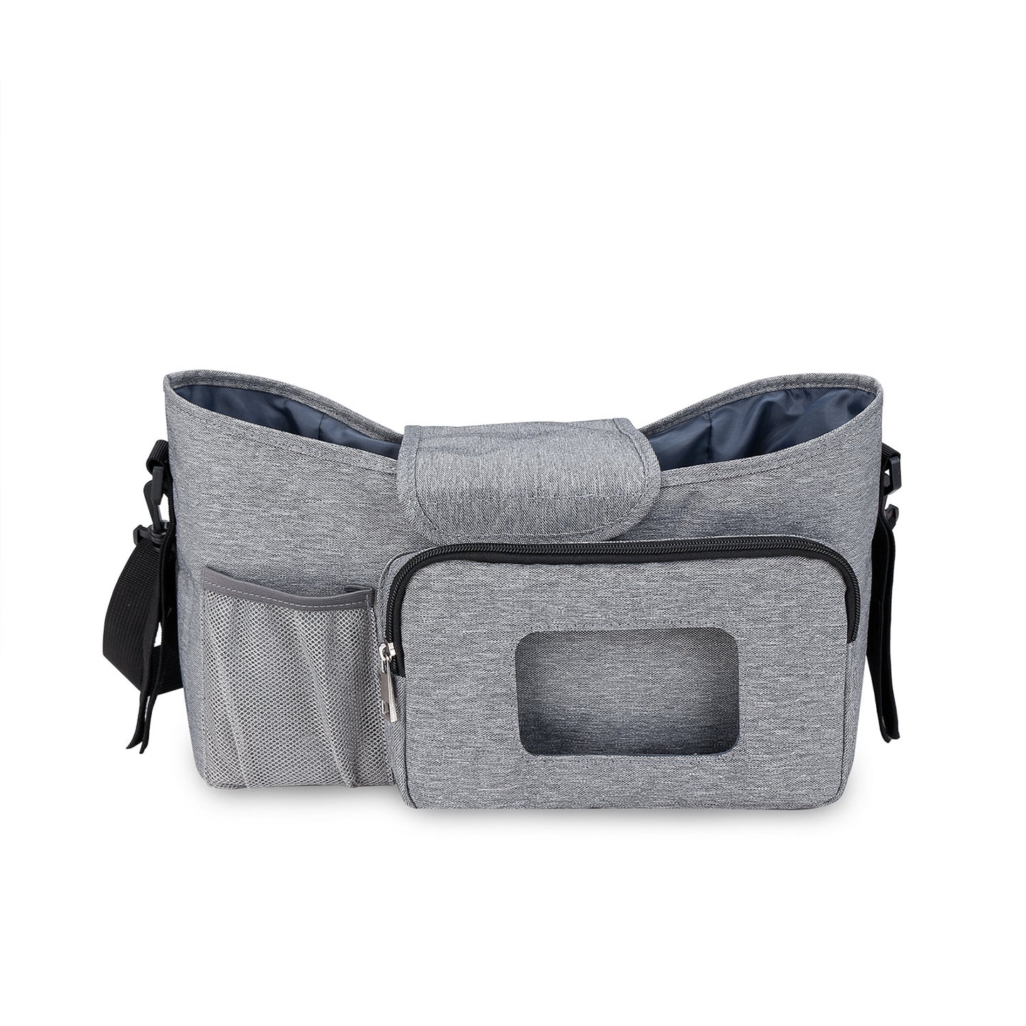 gray water resistant baby stroller organizer bag