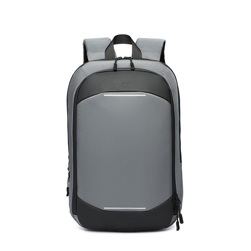 gray commute laptop backpack basic style for office and daily carry