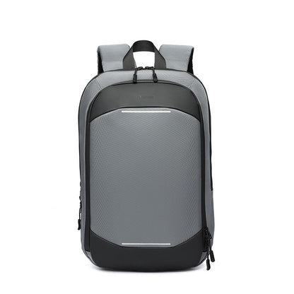 gray commute laptop backpack basic style for office and daily carry