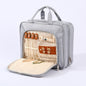 gray quilted makeup bags with different color options
