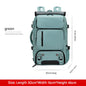 green multi compartment laptop backpack for travel and work
