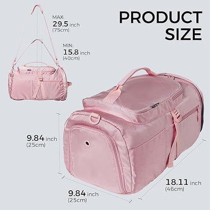 pink waterproof fanlosn women gym bag,custom,dimensions