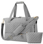 stream cotton gray waterproof women gym duffel bag,custom,front