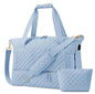 stream cotton sky blue waterproof women gym duffel bag,custom,front