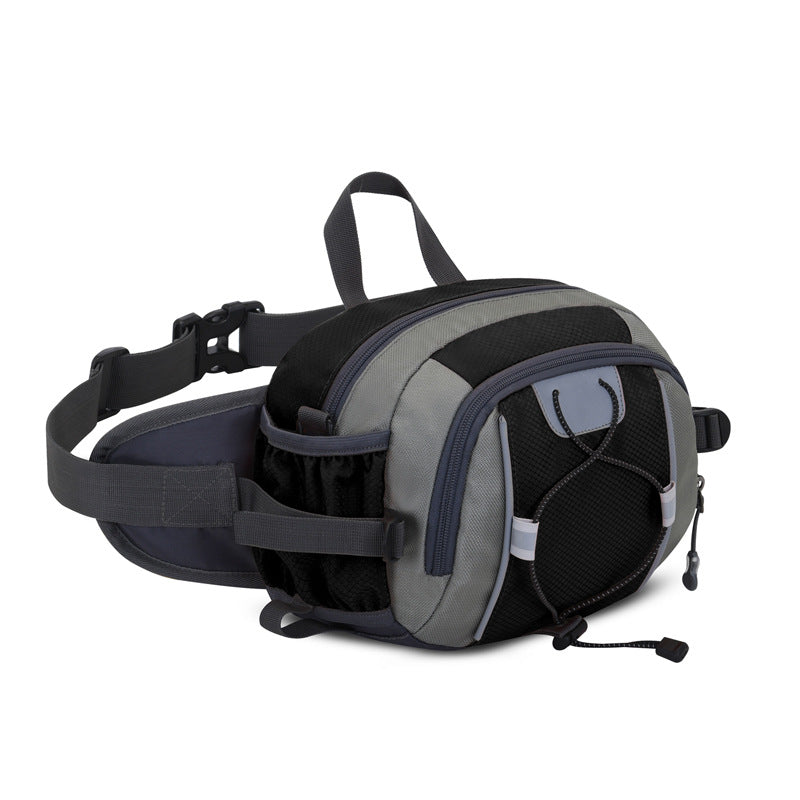 black nylon hiking waist pack,custom,side