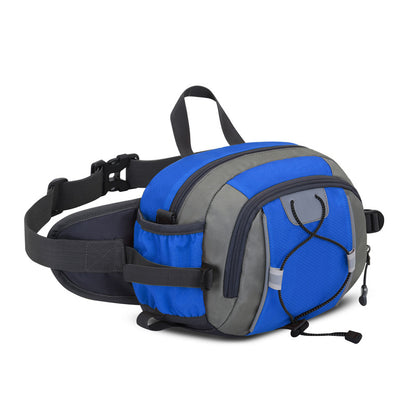 blue wine nylon hiking waist pack,custom,side
