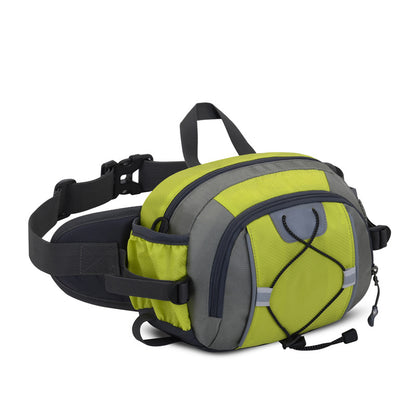 green nylon hiking waist pack,custom,side