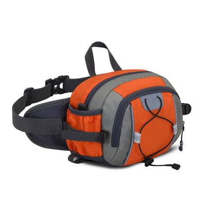orange wine nylon hiking waist pack,custom,side