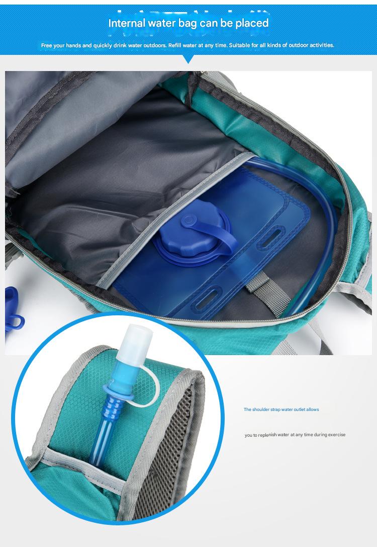 hydration backpack with internal water bladder compartment for cycling and hiking